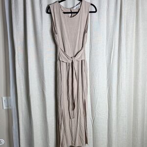 Hyfve size L  Elegant Beige Sleeveless Maxi Dress